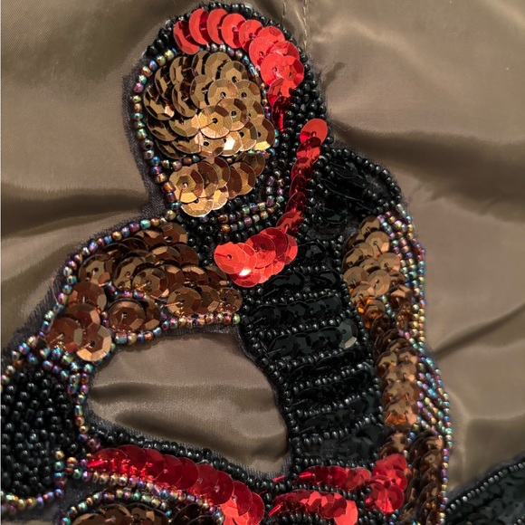 Beaded Motorcycle Bomber Jacket - Picture 7 of 7